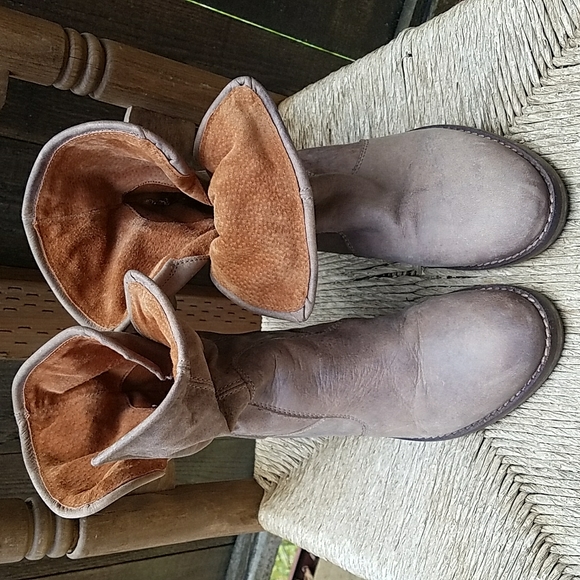 Sixtyseven Size 39 Leather boot 67 brand Taupe and - Picture 11 of 16
